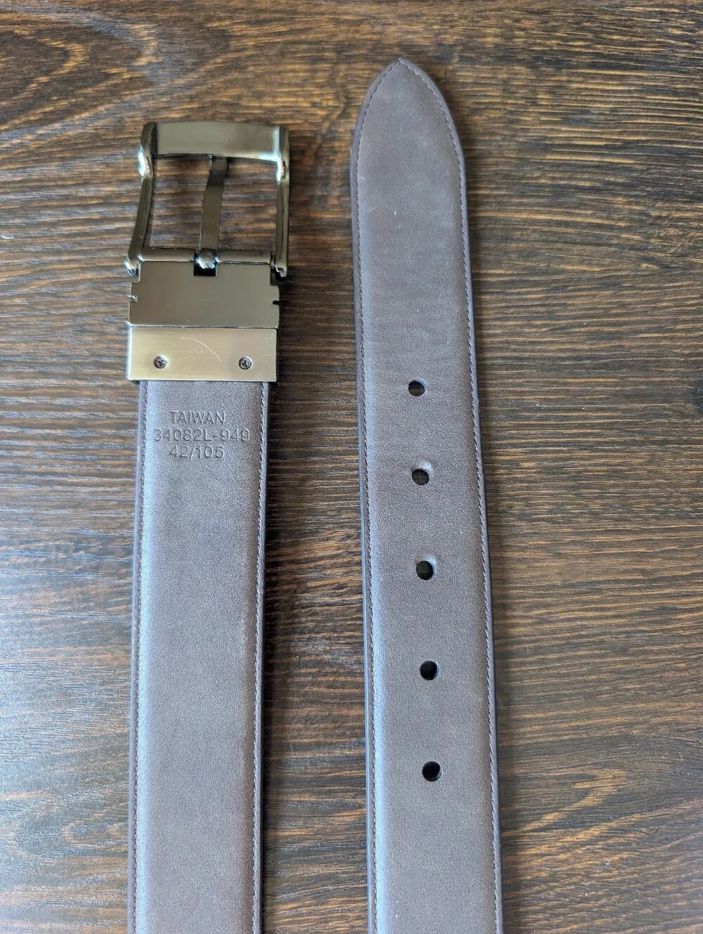 Boconi Reversible Cognac and Brown Leather Dress Belt